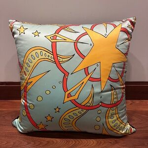 Retro Silk Pillow with Black Velvet Back
